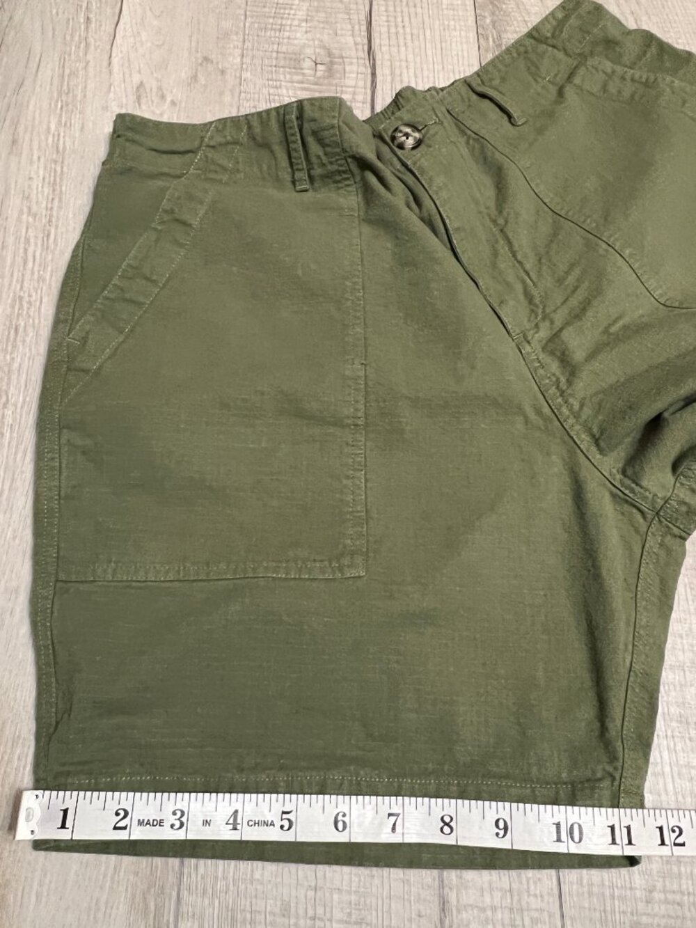 Mollusk California Utility Shorts Mens XL Green Cotton Coastal Minimalist Surf - Picture 9 of 10